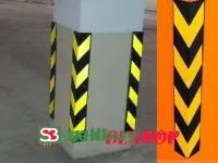 Угловая резиновая защита стен и колонн (отбойник, демпфер резиновый)